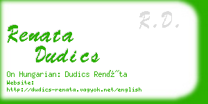 renata dudics business card